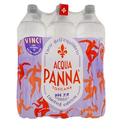 ACQUA PANNA, Acqua Minerale Naturale Oligominerale 30% RPET, 6x1,5L