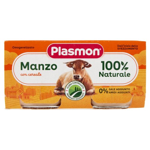 Plasmon Omogeneizzato Manzo con cereale 2 x 80 g