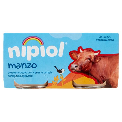 nipiol manzo omogeneizzato con carne e cereale 2 x 80 g