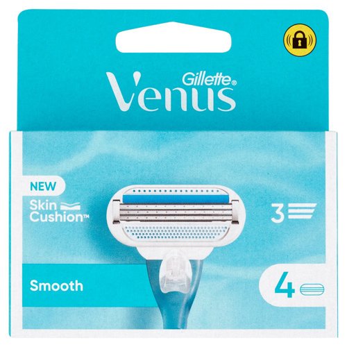 Gillette Venus Lamette Rasoi Donna Smooth per Rasoio a 3 Lame, Confezione da 4