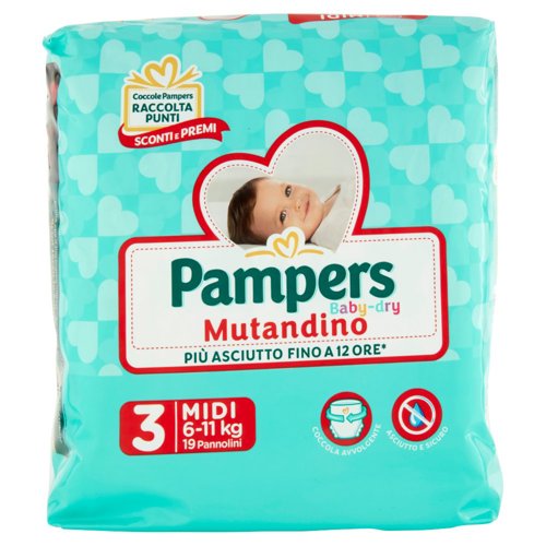 Pampers Baby-dry Mutandino 3 Midi 19 pz