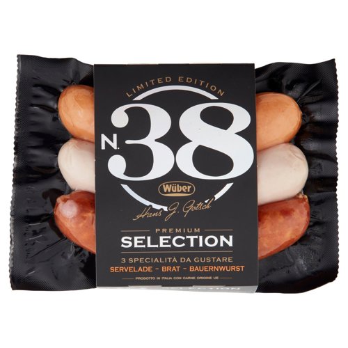 Wüber N.38 Premium Selection Servelade - Brat - Bauernwurst 240 g