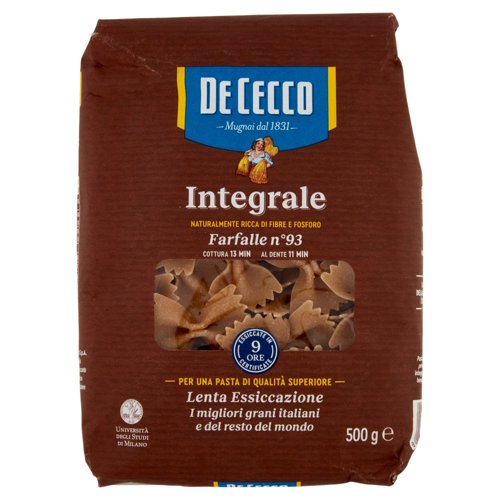 De Cecco Integrale Farfalle n° 93 500 g