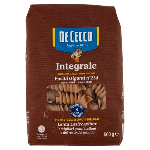 De Cecco Integrale Fusilli Giganti n° 234 500 g