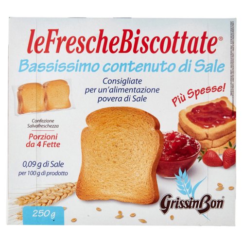 GrissinBon leFrescheBiscottate Bassissimo contenuto di Sale 250 g