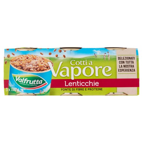 Valfrutta Cotti a Vapore Lenticchie 3 x 150 g