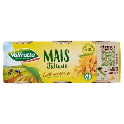 Valfrutta Mais italiano Cotto a vapore 3 x 160 g