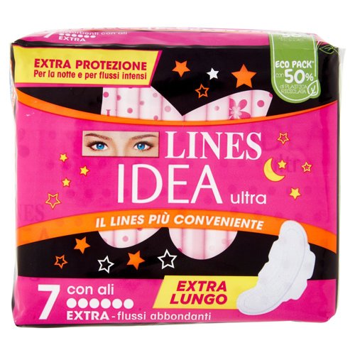 Lines Idea ultra Extra - flussi abbondanti con ali 7 pz