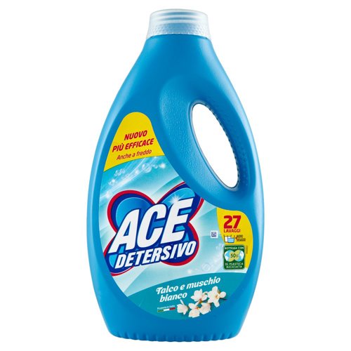 Ace Detersivo Talco e Muschio Bianco 27 Lavaggi 1350 ml