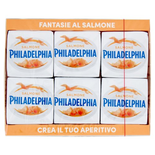 Philadelphia formaggio fresco spalmabile al Salmone affumicato - 6 x 25g