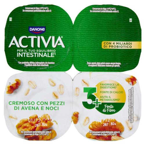 ACTIVIA Fibre Yogurt con Probiotico Bifidus, gusto Avena e Noci, 4x125g