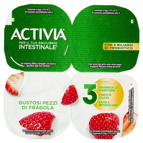 ACTIVIA Yogurt con Probiotico Bifidus, gusto Fragola, 4x125g