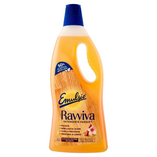 Emulsio Ravviva Detergente Parquet Olio di Mandorla e Legno di Sandalo 750 ml