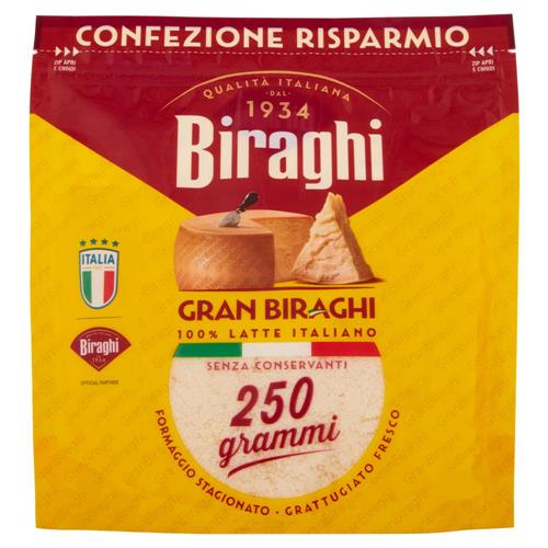 Biraghi Gran Biraghi Formaggio Stagionato Grattugiato Fresco 250 g