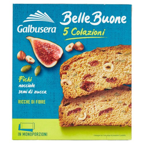 Galbusera BelleBuone 5 Colazioni Fichi nocciole semi di zucca 5 x 40 g