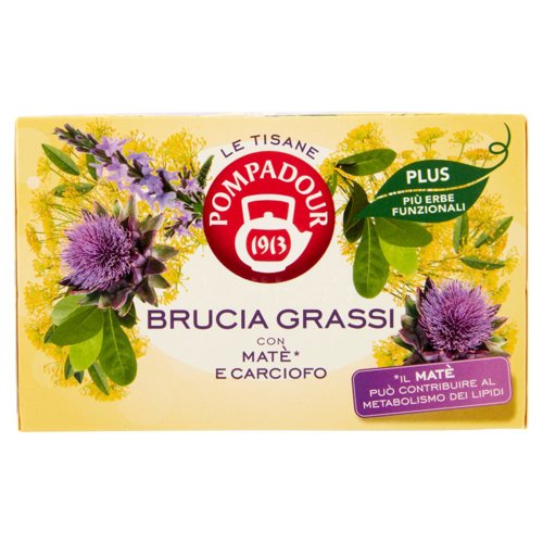 Pompadour Le Tisane Plus Brucia Grassi con Matè* e Carciofo 18 x 2,2 g