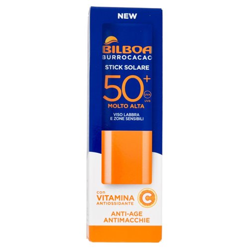 Bilboa Burrocacao Stick Solare 50+ Molto Alta con Vitamina C 12 ml