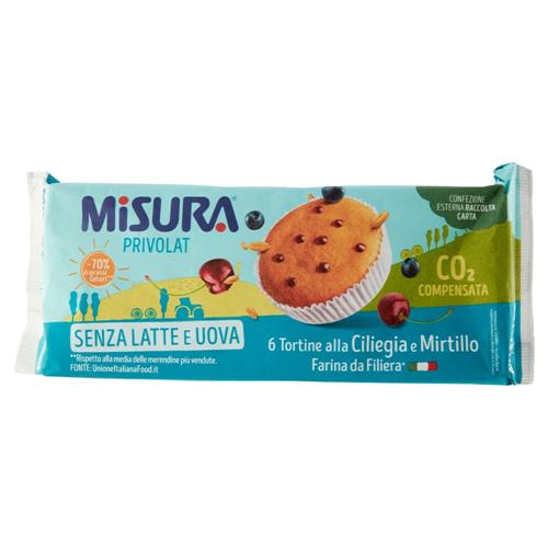 Misura Privolat 6 Tortine alla Ciliegia e Mirtillo 290 g