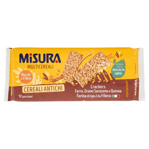 Misura Multicereali Crackers Farro, Grano Saraceno e Quinoa 350 g