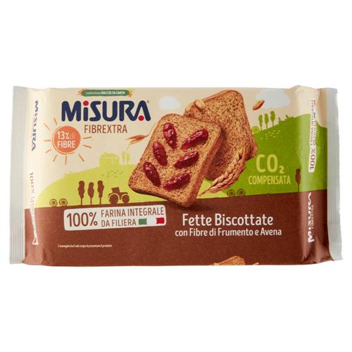 Misura Fibrextra Fette Biscottate con Fibre di Frumento e Avena 320 g