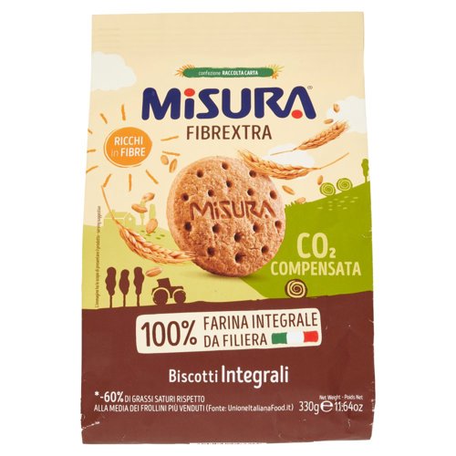 Misura Fibrextra Biscotti Integrali 330 g