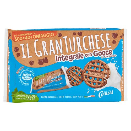 Colussi il GranTurchese Integrale con Gocce di Cioccolato 340 g