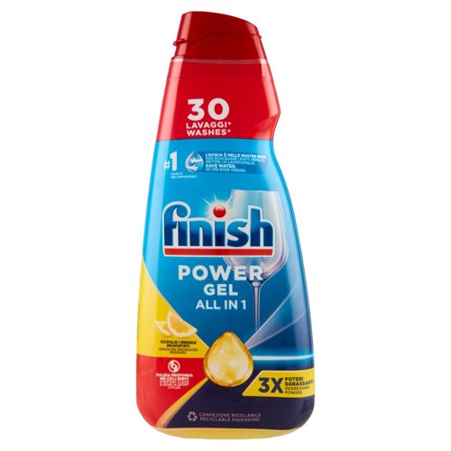 Finish Power Gel Lemon liquido lavastoviglie 30 lavaggi 600 ml