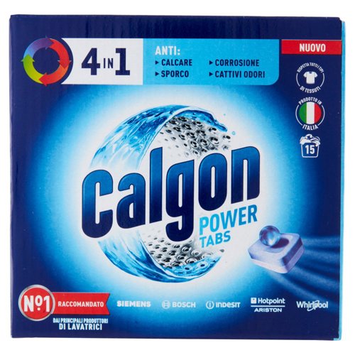 Calgon Power Tabs 4in1 Anticalcare lavatrice 15 Tabs 195 gr