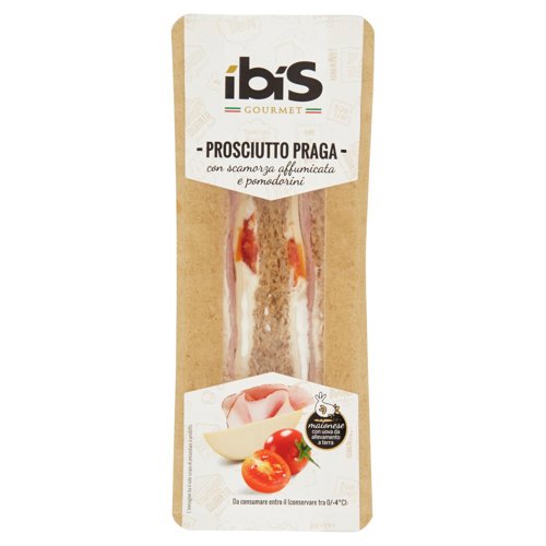 ibis Gourmet Prosciutto Praga con scamorza affumicata e pomodorini 170 g