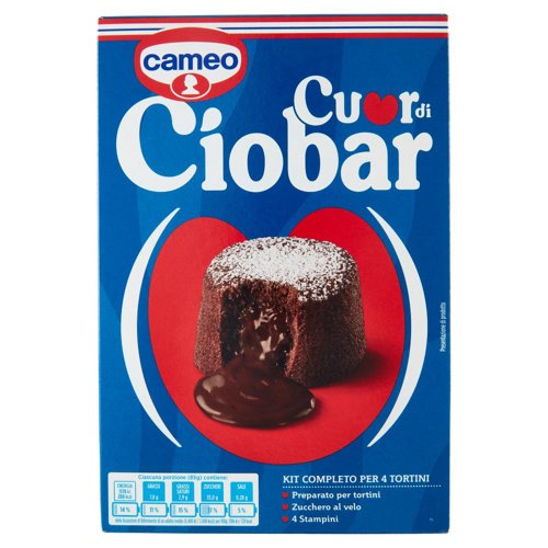 cameo Cuor di Ciobar Kit Completo per 4 Tortini 233 g