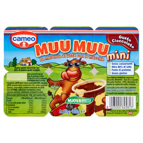 cameo Muu Muu mini Gusto Cioccolato 6 x 50 g