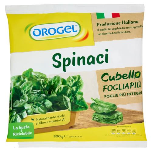 Orogel Cubello Spinaci Foglia Più Surgelati 900 g