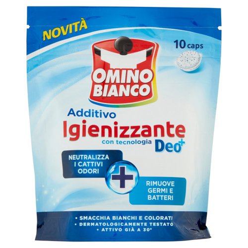 Omino Bianco, Idrocaps Igienizzante Deo+, Rimuove i Germi ed Elimina i Cattivi Odori, Caps, 10pz