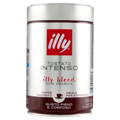 illy Tostato Intenso Caffè Macinato Ideale per Espresso 250 g