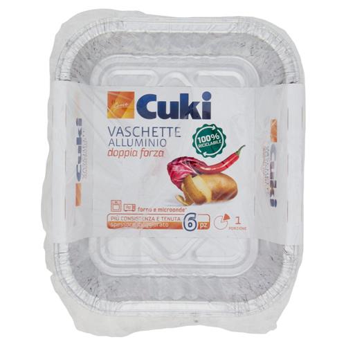 Cuki Cuoce Vaschette Alluminio doppia forza 1 Porzione 6 pz