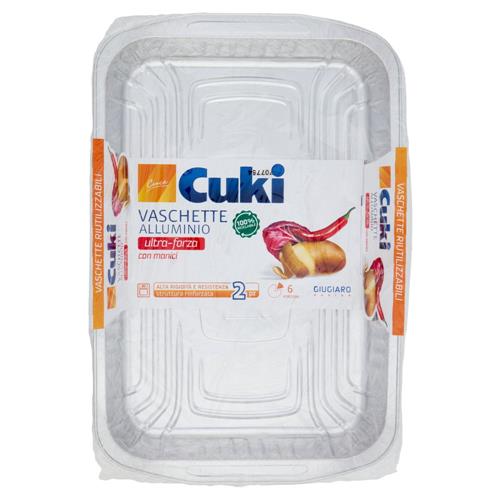 Cuki Cuoce Vaschette Alluminio ultra-forza con manici 6 Porzioni 2 pz