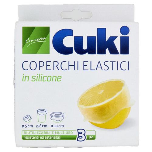 Cuki Coperchi Elastici in silicone Ø5, Ø8, Ø11cm 3 pz