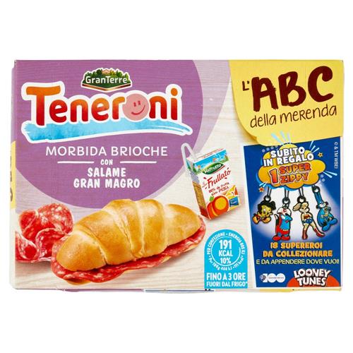 Teneroni l'ABC della merenda Morbida Brioche con Salame Gran Magro 170 g