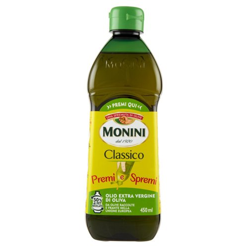 Monini Classico Premi e Spremi Olio Extra Vergine di Oliva 450 ml