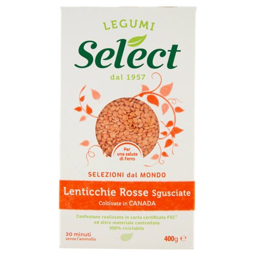 Select Selezioni dal Mondo Lenticchie Rosse Sgusciate 400 g