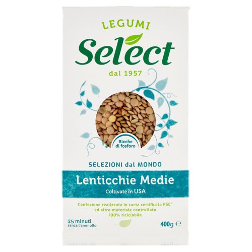 Select Selezioni dal Mondo Lenticchie Medie 400 g