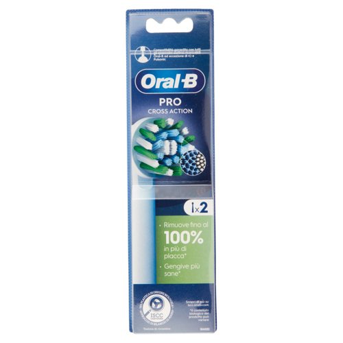 Oral-B Testine di Ricambio Pro Cross Action per Spazzolino Elettrico Denti Ricaricabile 2 pz