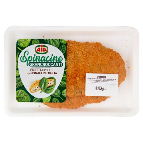 Aia Spinacine Grancroccanti Filetti di Pollo con Spinaci in Foglia 0,300 kg