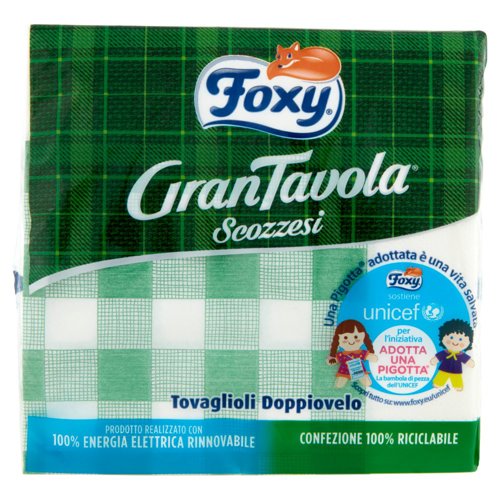 Foxy GranTavola Scozzesi Tovaglioli Doppiovelo 42 pz