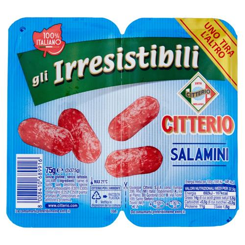 Citterio gli Irresistibili Salamini 2 x 37,5 g