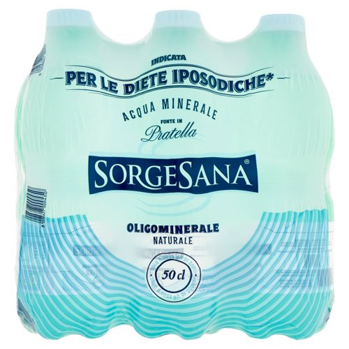 Sorgesana Acqua Minerale Oligominerale Naturale 6 x 50 cl