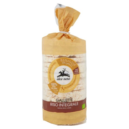 alce nero Gallette Riso Integrale 100 g