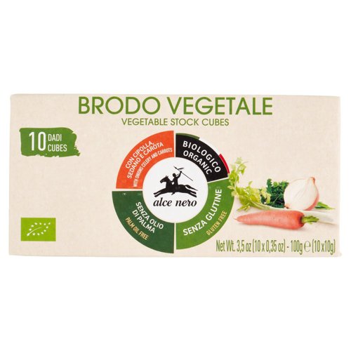 alce nero Brodo Vegetale Dadi 10 x 10 g