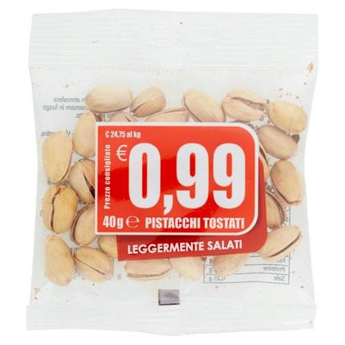 Pistacchi Tostati Leggermente Salati 40 g