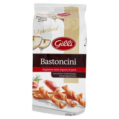 Gilli l'Aperitivo! Bastoncini Sfogliatine salate al gusto di speck 125 g